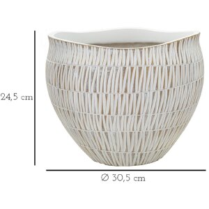 Mauro Ferretti Stiky cachepot Ø 30,5x24,5 cm oro blanco