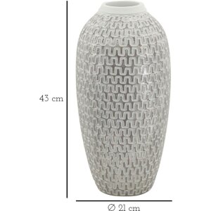 Mauro Ferretti Jarrón Wave Ø 21x43 cm oro blanco