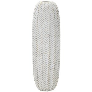 Mauro Ferretti florero hoja Ø 20x67 cm oro blanco