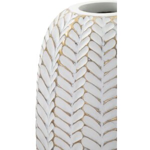 Mauro Ferretti florero hoja Ø 20x67 cm oro blanco
