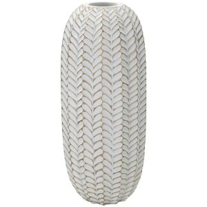 Mauro Ferretti florero hoja Ø 18,5x46 cm oro blanco