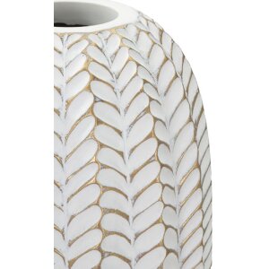 Mauro Ferretti florero hoja Ø 18,5x46 cm oro blanco