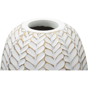 Mauro Ferretti florero hoja Ø 18,5x46 cm oro blanco
