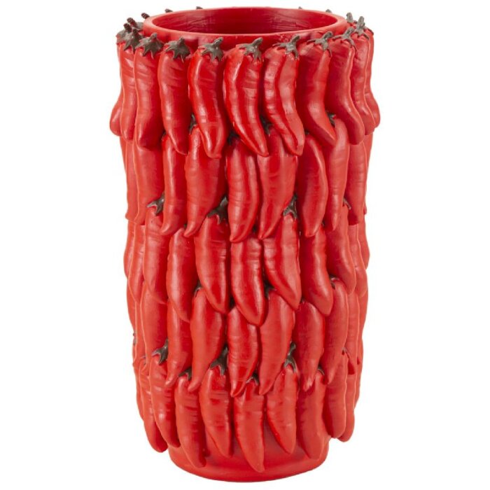 Mauro Ferretti Jarrón Chilli Ø 20x34 cm rojo