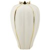 Mauro Ferretti jarrón alfarero Ø 21x40 cm oro blanco