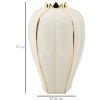 Mauro Ferretti jarrón alfarero Ø 21x40 cm oro blanco