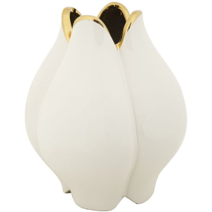Mauro Ferretti jarrón alfarero Ø 23x27,5 cm oro blanco