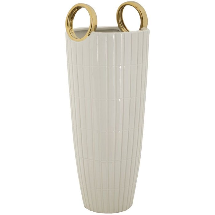 Mauro Ferretti Jarrón Shopping Ø 18x45 cm oro blanco