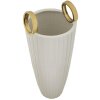 Mauro Ferretti Jarrón Shopping Ø 18x45 cm oro blanco