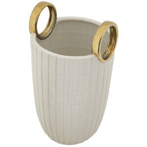 Mauro Ferretti Jarrón Shopping Ø 18x25 cm oro blanco