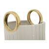 Mauro Ferretti Jarrón Shopping Ø 18x25 cm oro blanco