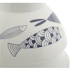 Mauro Ferretti jarrón pez Ø 21x31 cm blanco azul
