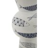 Mauro Ferretti jarrón pez alto Ø 14x38,5 cm blanco azul