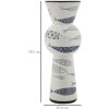 Mauro Ferretti jarrón pez alto Ø 14x38,5 cm blanco azul
