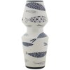 Mauro Ferretti jarrón pez doble Ø 14x34 cm blanco azul