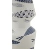 Mauro Ferretti jarrón pez doble Ø 14x34 cm blanco azul