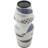 Mauro Ferretti jarrón pez doble Ø 14x34 cm blanco azul