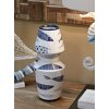 Mauro Ferretti jarrón pez doble Ø 14x34 cm blanco azul