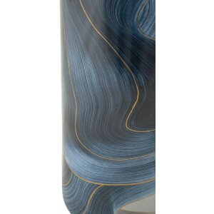 Mauro Ferretti Jarrón Elegant Ø 15x34 cm oro azul con tapa