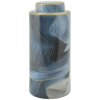 Mauro Ferretti Jarrón Elegant Ø 15x34 cm oro azul con tapa