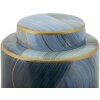 Mauro Ferretti Jarrón Elegant Ø 15x34 cm oro azul con tapa