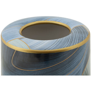 Mauro Ferretti Jarrón Elegant Ø 15x24 cm oro azul con tapa