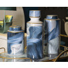Mauro Ferretti Jarrón Elegant Ø 15x24 cm oro azul con tapa