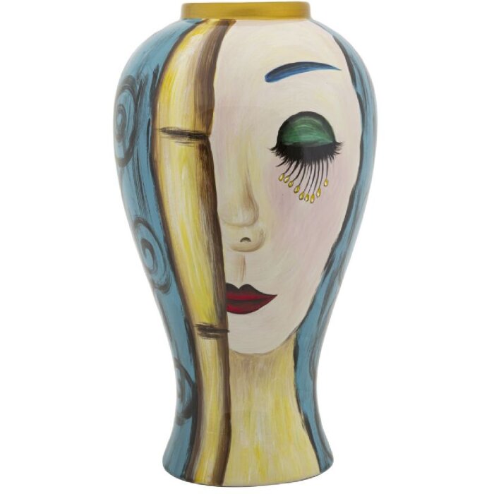 Mauro Ferretti florero art face Ø 28x50 cm multicolor
