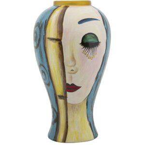 Mauro Ferretti florero art face Ø 28x50 cm multicolor