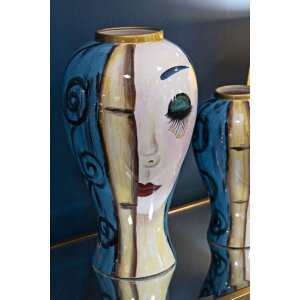 Mauro Ferretti florero art face Ø 28x50 cm multicolor