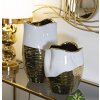 Mauro Ferretti Jarrón Lux Ø 20x35 cm oro blanco