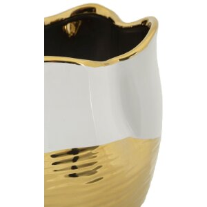 Mauro Ferretti Jarrón Lux Ø 20x25 cm oro blanco