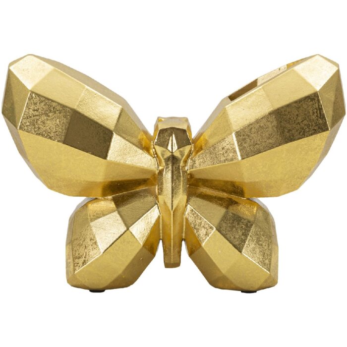 Mauro Ferretti jarrón mariposa 22,5x8x15 cm oro