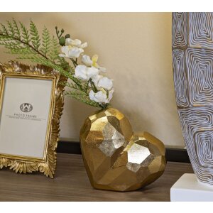 Mauro Ferretti jarrón corazón 19x9x18 cm oro
