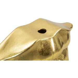 Mauro Ferretti jarrón boca labio 23x8x12 cm oro