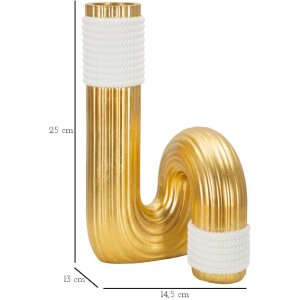 Mauro Ferretti Jarrón Bann Grande 14,5x13x25 cm oro blanco