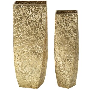 Mauro Ferretti juego de jarrones Squer 2pcs 34x34x90 cm...