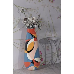 Mauro Ferretti Jarrón Rubik grande Ø37x92 cm multicolor