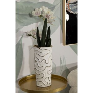 Mauro Ferretti Adore jarrón Ø16x32,5 cm oro blanco