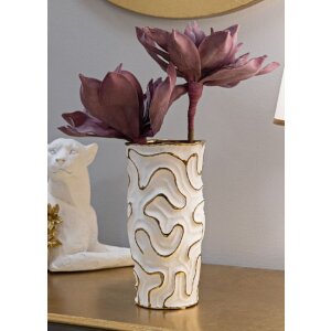 Mauro Ferretti jarrón Adore Ø 12,5x25 cm oro blanco