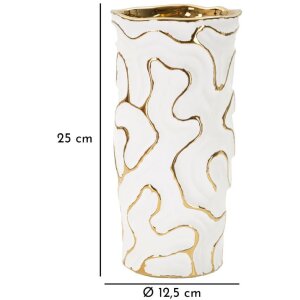 Mauro Ferretti jarrón Adore Ø 12,5x25 cm oro blanco