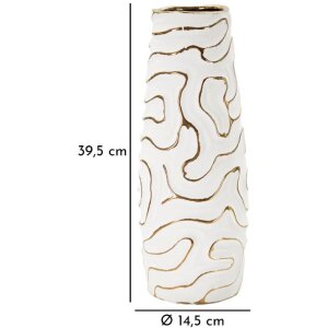 Mauro Ferretti Lia jarrón Ø14,5x39,5 cm oro blanco