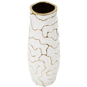 Mauro Ferretti Lia jarrón Ø 12x29,5 cm oro blanco
