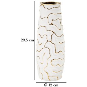Mauro Ferretti Lia jarrón Ø 12x29,5 cm oro blanco