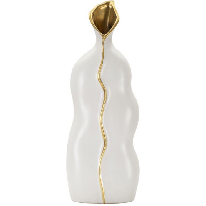 Mauro Ferretti Jarrón Uma 19,5x10x50 cm oro blanco