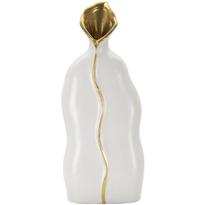 Mauro Ferretti Jarrón Uma 16x8x40 cm oro blanco