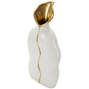 Mauro Ferretti Jarrón Uma 16x8x40 cm oro blanco