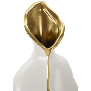 Mauro Ferretti Jarrón Uma 16x8x40 cm oro blanco