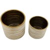Mauro Ferretti juego de macetas Blom 2 piezas Ø 23x22 cm & Ø 18x17,5 cm oro blanco