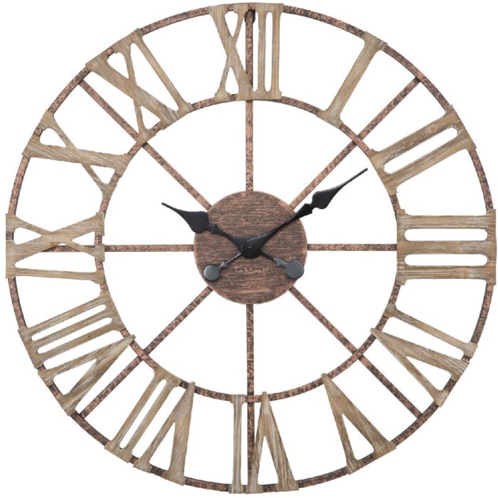 Reloj de pared Mauro Ferretti Plus Ø71,5x4 cm marrón
